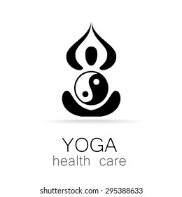 Yoga logo design template. Yoga concept icon. Meditation spa logotype.
