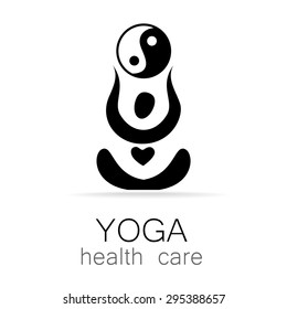 Yoga logo design template. Yoga concept icon. Meditation spa logotype.