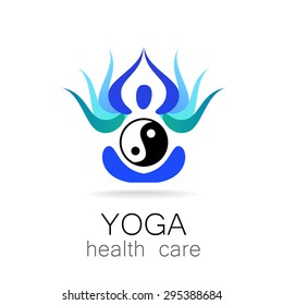 Yoga logo design template. Yoga concept icon. Meditation spa logotype.