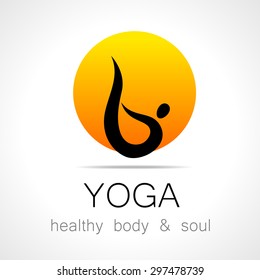 Yoga logo - design template. Health Care, Beauty, Spa, Relax, Meditation, Nirvana concept icon.