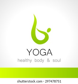 Yoga logo - design template. Health Care, Beauty, Spa, Relax, Meditation, Nirvana concept icon.