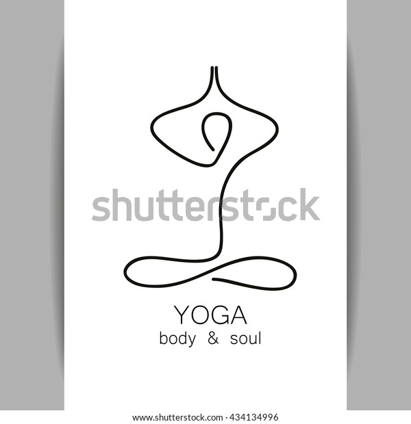 Yoga Logosu Tasarim Sablonu Saglik Stok Vektor Telifsiz 434134996