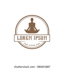 yoga logo design vector