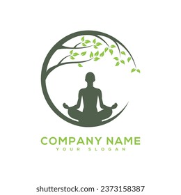 Yoga Logo Design, Vektorgrafik, Bild