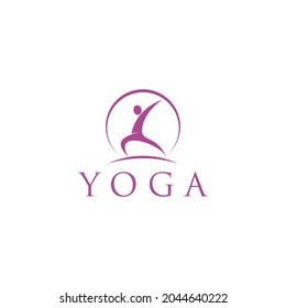Yoga logo design vector graphic