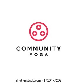 yoga logo design vector illustration on white background