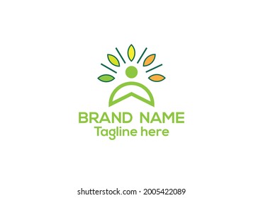 Yoga logo design and vector template