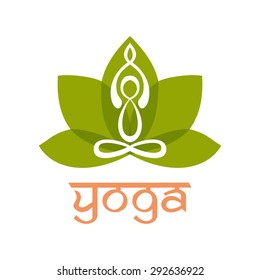 Yoga Logo design vector template. Alternative medicine sign. 