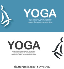 Yoga logo design vector template