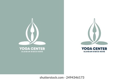 Yoga logo, fitness logo, spa logo, minimalist and business logo design in vector template EPS10 file.