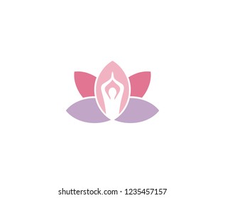 Yoga logo flower 