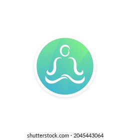 yoga logo icon for apps, vector