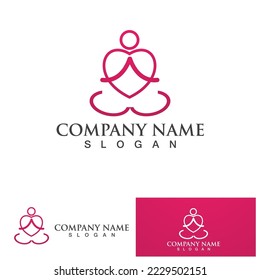 Yoga logo icon design template