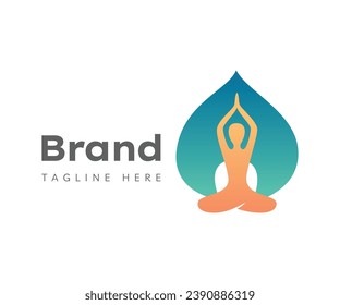 Yoga logo icon design template elements. Usable for Branding and Business Logos.
