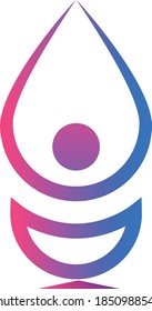 Yoga Logo-Symbol Design-Vektorgrafik