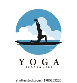 diseño de icono de yoga