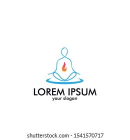 yoga logo icon for good mental health care