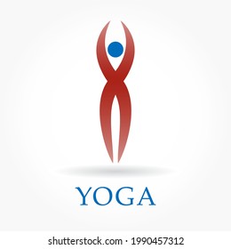 Yoga logo and icon. Yoga meditation figure pose. Vector illustration
