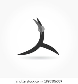 Yoga logo and icon. Yoga meditation figure pose. Vector illustration
