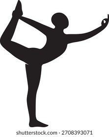 Yoga Logo Symbol Silhouette Vektor