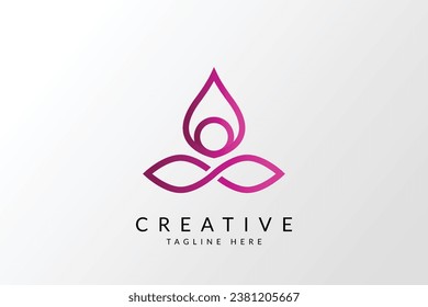 Yoga logo, yoga icon, spiritual logo 