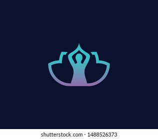 Yoga logo icon vector design