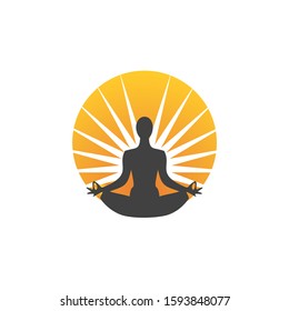 Yoga Logo and Icon Vector Template