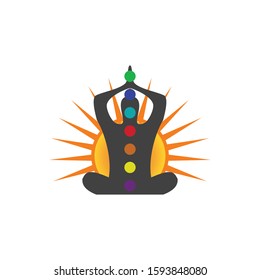 Yoga Logo and Icon Vector Template