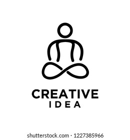 yoga logo idea icon design vector 