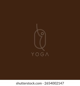 yoga logo, linart logo , minimal logo
