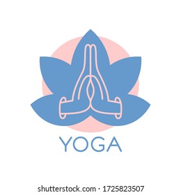 Yoga logo minimalist vector template