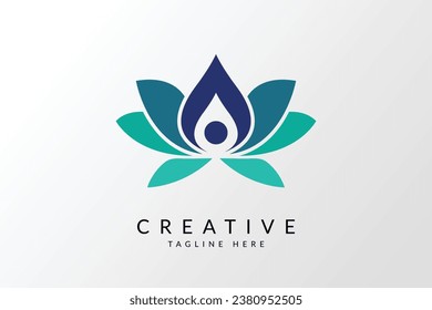 Yoga logo design creative Royalty Free Vector Image
