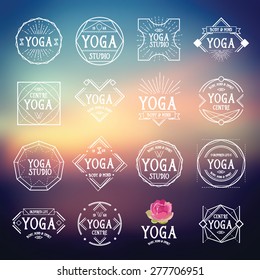 Yoga logo sport icons.