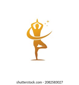 Yoga Logo Template design Premium Vector