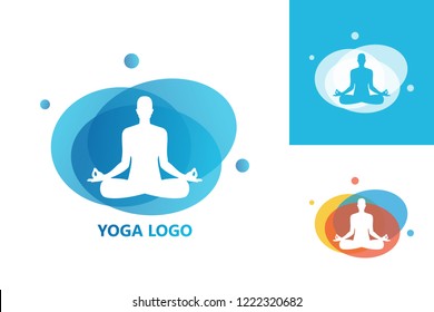Yoga Logo Template Design Vector, Emblem, Design Concept, Creative Symbol, Icon