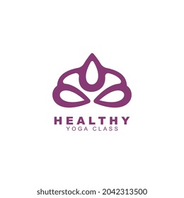 Ilustración de diseño de logotipo de yoga Ilustración de icono vectorial