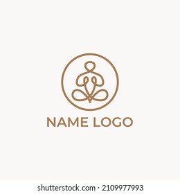 Vector de diseño de la plantilla de logotipo de yoga