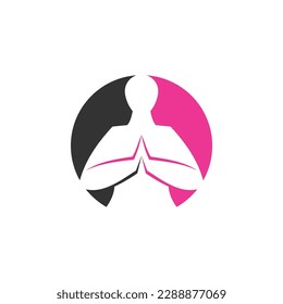 yoga logo template. Icon Illustration Brand Identity. Isolated and flat illustration. Vector graphic