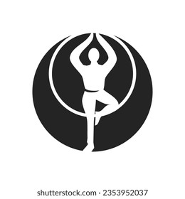 yoga logo template Isolated. Brand Identity. Icon Abstract Vector graphic