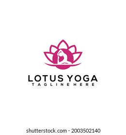 Vector de la plantilla del logotipo del yoga. Concepto de logotipo saludable