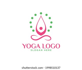 yoga logo vector creative design template