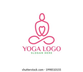 yoga logo vector creative design template