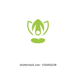 Yoga logo vector design icon 