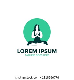 yoga logo vector design template