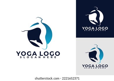 yoga logo vector design template