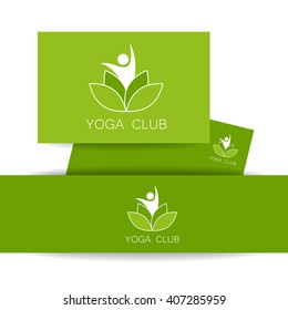 Yoga logo. Vector design template. Yoga identity. 