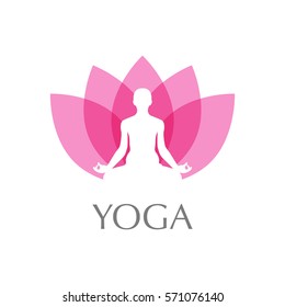 Yoga logo vector emblem