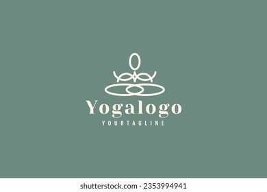 Yoga logo vector icon illustration