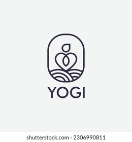 Yoga logo vector, icon, simple, elegant