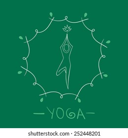 Yoga logo vector illustration